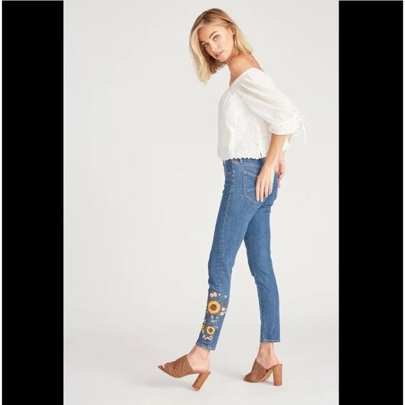 Driftwood Women’s Jackie High Rise Denim Jean in Sunflower Size 31” Waist - Picture 1 of 9